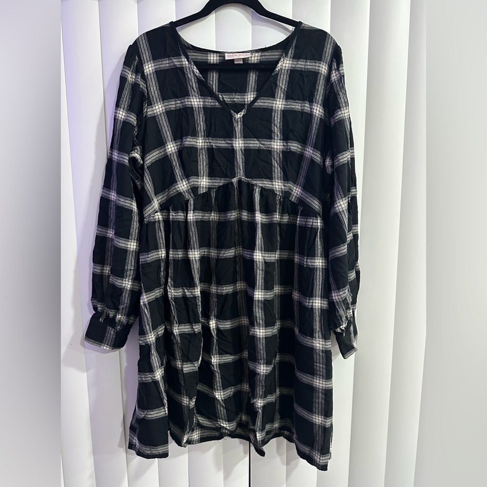 Knox Rose Plaid Babydoll Dress Women’s XXL
